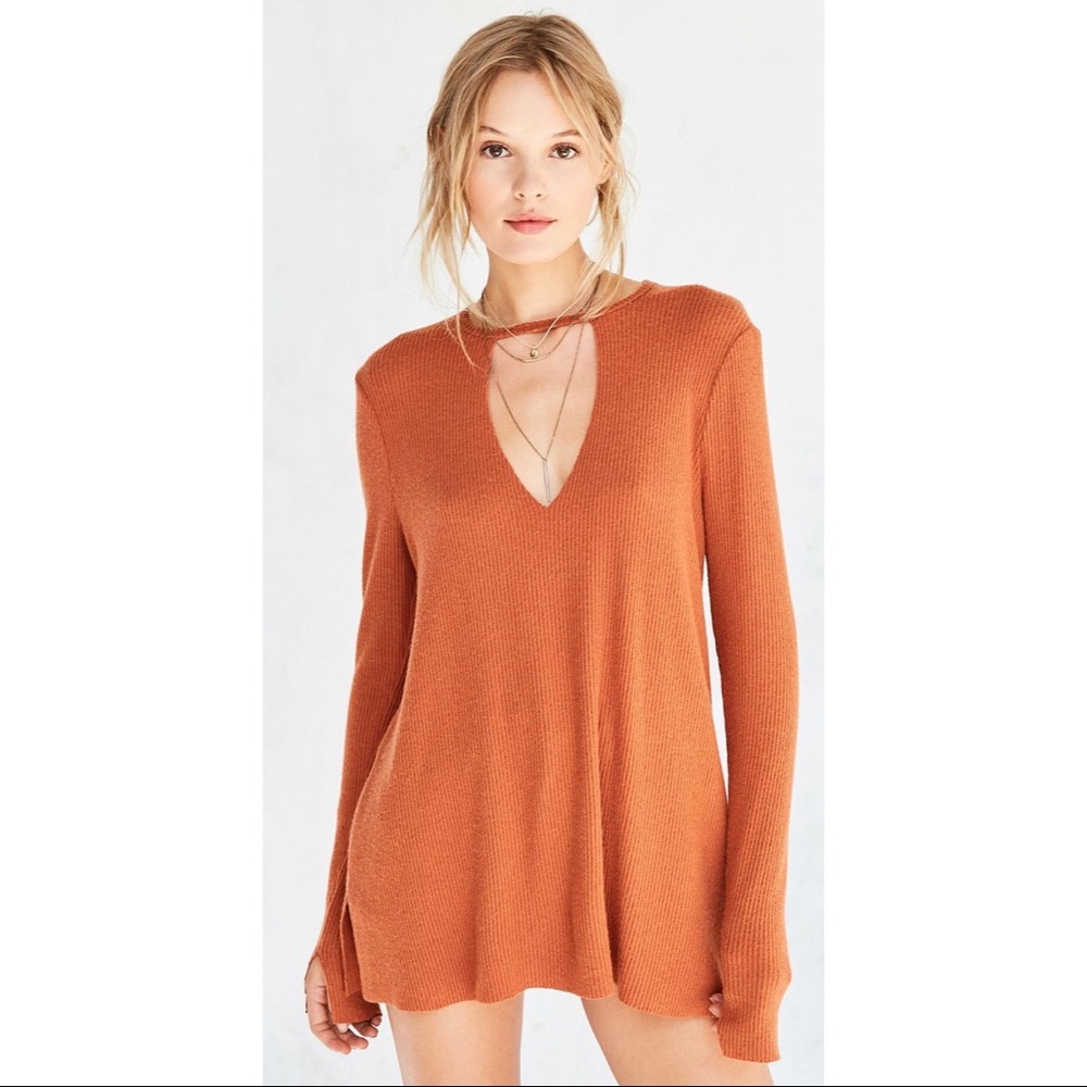 Urban Outfitters Irresistible Cutout Deep V Tee